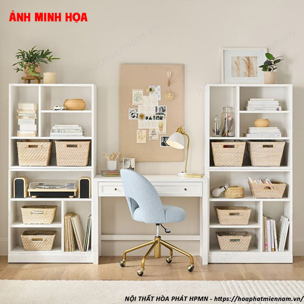 Lợi ích của bàn làm việc tích hợp kệ sách