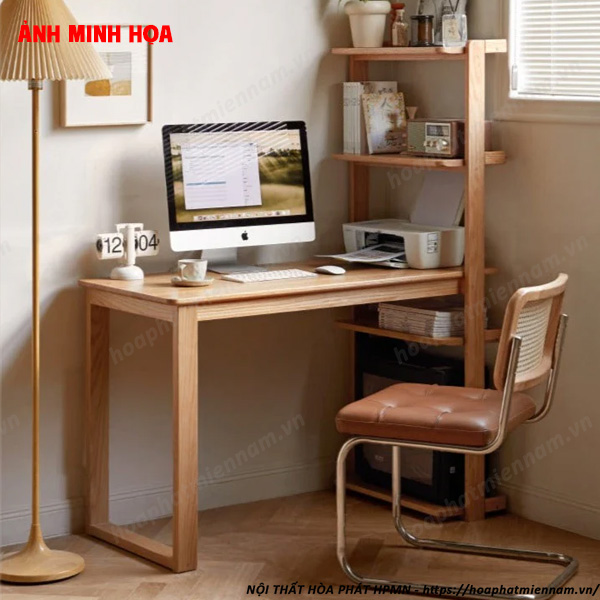 Bàn làm việc có kệ sách bên hông