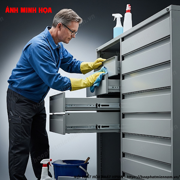 Cách vệ sinh tủ sắt sơn tĩnh điện