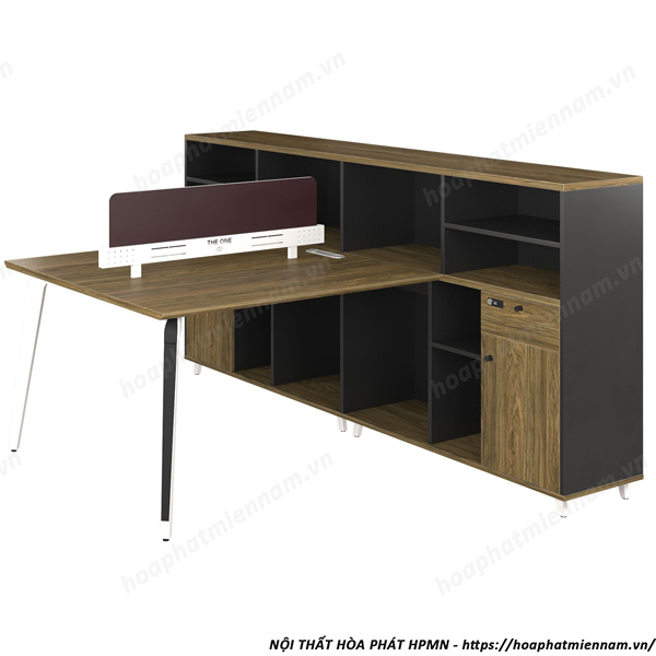 Cụm bàn đôi có tủ lớn có khay để tài liệu STMD04-2C16