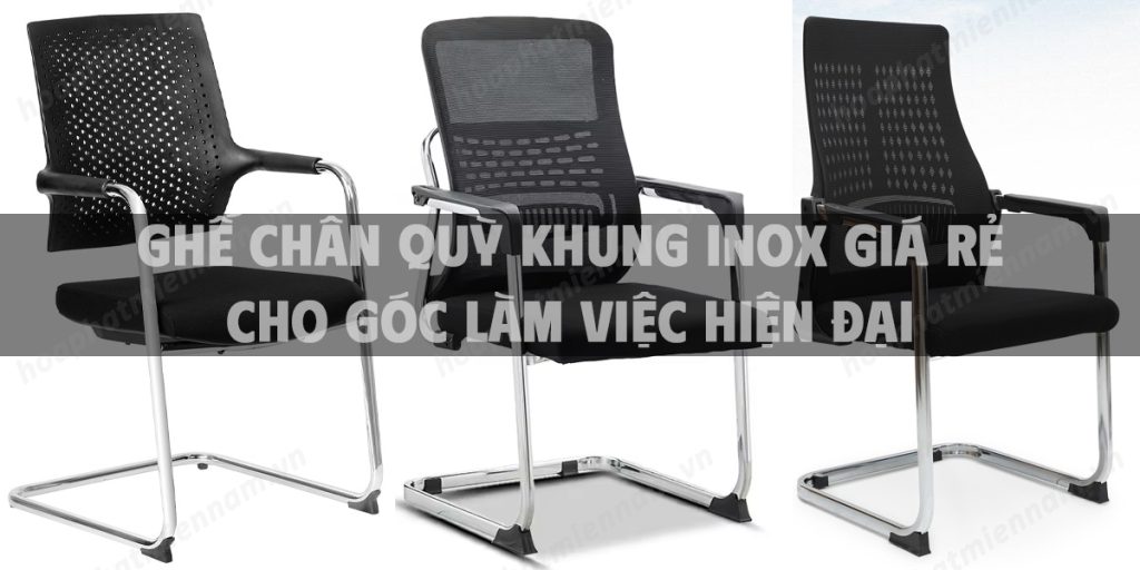 Ghế chân quỳ khung inox giá rẻ cho góc làm việc hiện đại