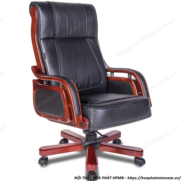 Ghế Giám Đốc Da Thật Khung Ốp Gỗ Cao Cấp TQ12
