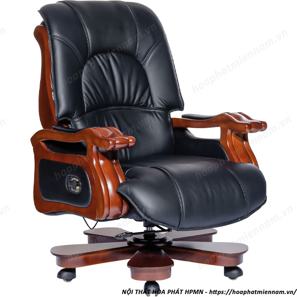 Ghế Giám Đốc Ốp Gỗ Ngả Lưng Hòa Phát TQ21