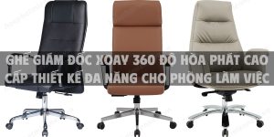 Ghế giám đốc xoay 360 độ Hòa Phát cao cấp thiết kế đa năng cho phòng làm việc