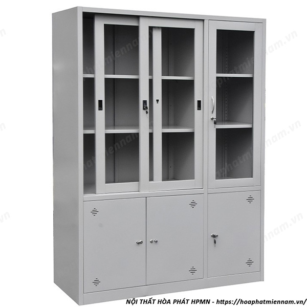 Tủ Sắt Văn Phòng Cánh Kính Lùa TU09K7GCK