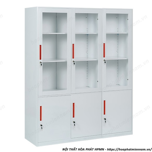 Tủ Tài Liệu Sắt Đẹp 6 Cánh Mở TU09K7D