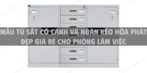 Mẫu tủ sắt có cánh và ngăn kéo Hòa Phát đẹp giá rẻ cho phòng làm việc