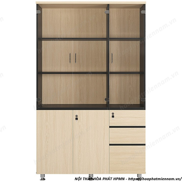 Tủ Tài Liệu Gỗ Cánh Kính LE1960-3G4D
