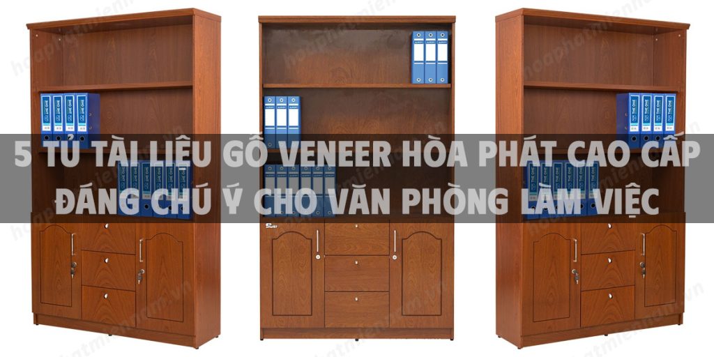 5 Tủ tài liệu gỗ veneer Hòa Phát cao cấp đáng chú ý cho văn phòng làm việc