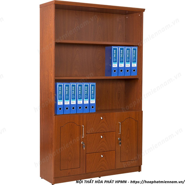 Tủ Văn Phòng Veneer Kèm Kệ Không Cánh DC1240V9