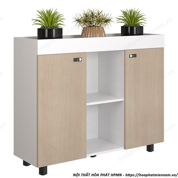 Tủ ngang văn phòng gỗ công nghiệp Laminate NTV1000-3T2