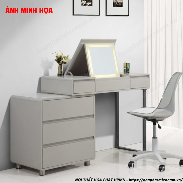 Các mẫu bàn làm việc tích hợp gương phổ biến