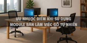 Ưu nhược điểm khi sử dụng Module bàn làm việc gỗ tự nhiên