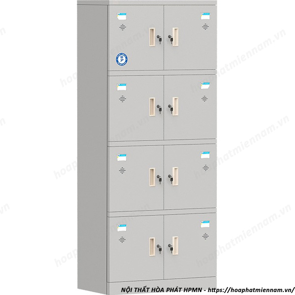 Tủ Locker Sắt 8 Khoang Có Lỗ Thông Hơi TU984-2LP