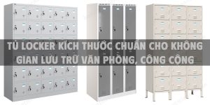 Tủ locker kích thước chuẩn cho không gian lưu trữ văn phòng, công cộng