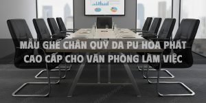 Mẫu ghế chân quỳ da PU Hòa Phát cao cấp cho văn phòng làm việc