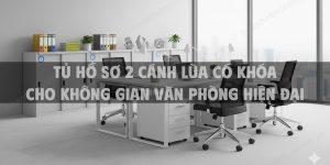 Tủ hồ sơ 2 cánh lùa có khóa cho không gian văn phòng hiện đại