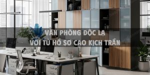 Văn phòng độc lạ với tủ hồ sơ cao kịch trần