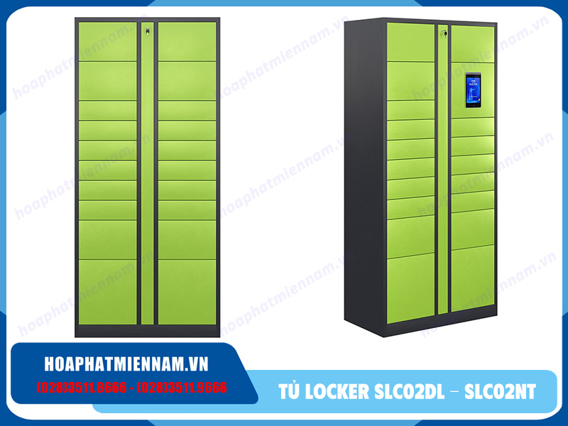 Tủ locker sắt SLC02DL và tủ locker ghép nối SLC02NT