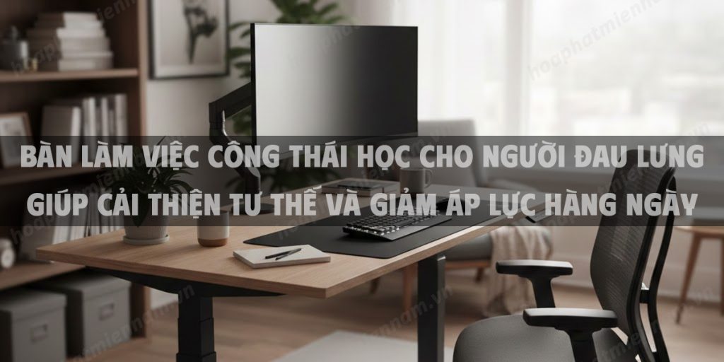 Bàn Làm Việc Công Thái Học Cho Người Đau Lưng Giúp Cải Thiện Tư Thế Và Giảm Áp Lực Hàng Ngày