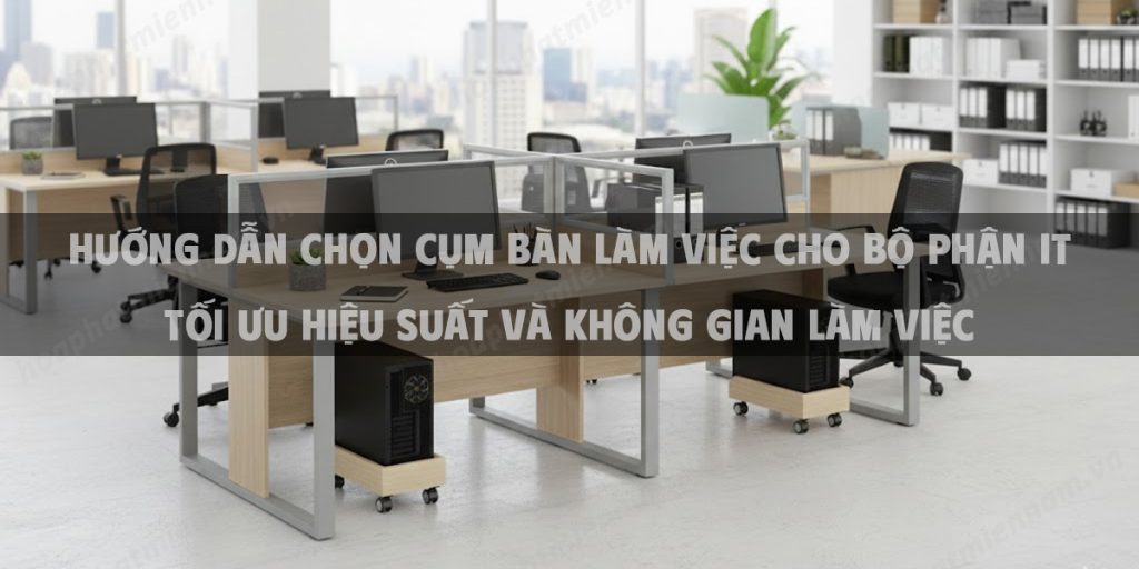 Hướng Dẫn Chọn Cụm Bàn Làm Việc Cho Bộ Phận IT Tối Ưu Hiệu Suất Và Không Gian Làm Việc Từ Nội Thất Hòa Phát