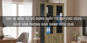 Top 10 Mẫu Tủ Gỗ Đựng Giấy Tờ Đẹp Cho 2026 Giúp Văn Phòng Gọn Gàng Hiệu Quả