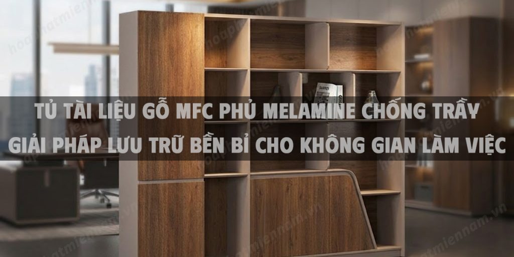 Tủ Tài Liệu Gỗ MFC Phủ Melamine Chống Trầy Giải Pháp Lưu Trữ Bền Bỉ Cho Không Gian Làm Việc