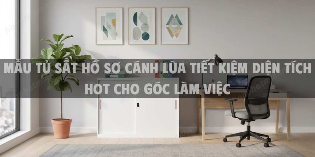 Mẫu Tủ Sắt Hồ Sơ Cánh Lùa Tiết Kiệm Diện Tích Hot Cho Góc Làm Việc
