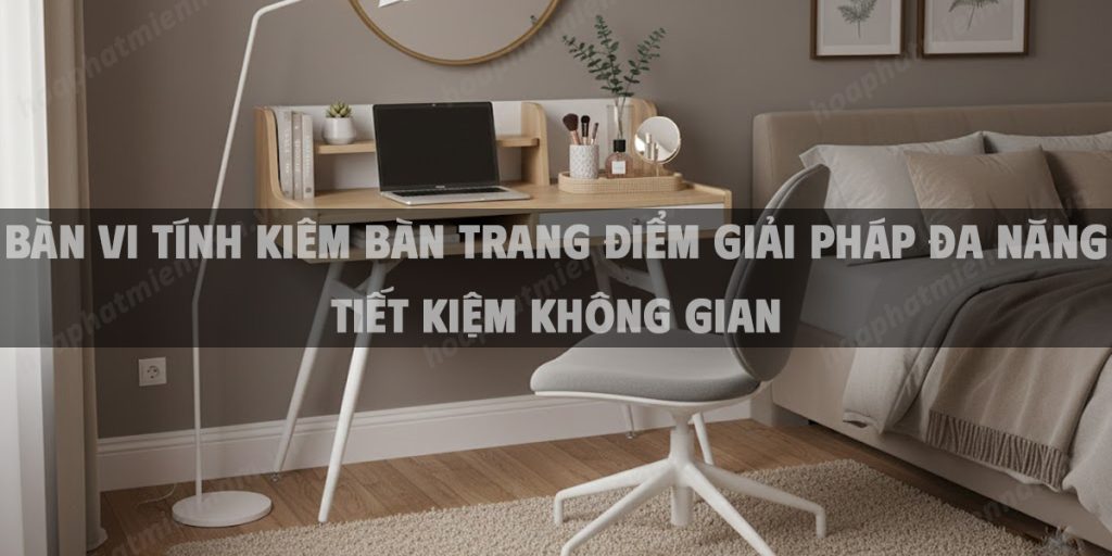 Bàn Vi Tính Kiêm Bàn Trang Điểm Giải Pháp Đa Năng Tiết Kiệm Không Gian