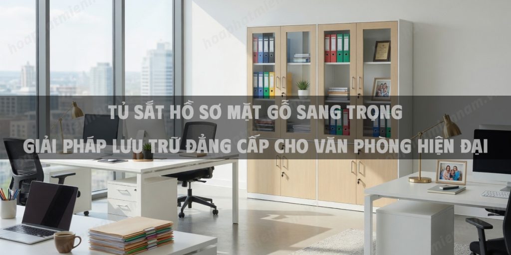 Tủ Sắt Hồ Sơ Mặt Gỗ Sang Trọng – Giải Pháp Lưu Trữ Đẳng Cấp Cho Văn Phòng Hiện Đại