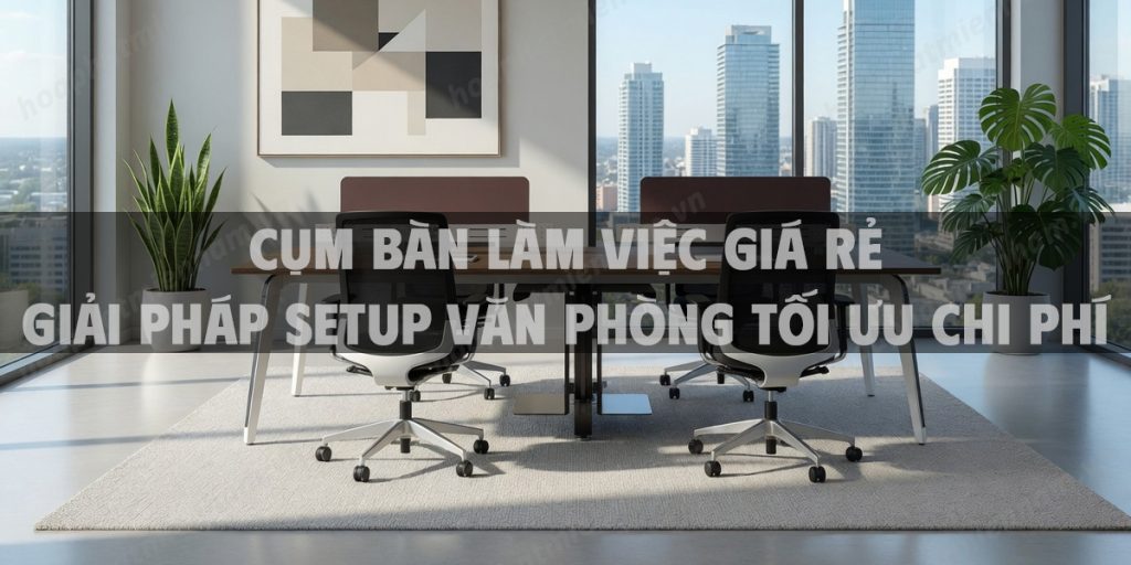 Cụm bàn làm việc giá rẻ giải pháp setup văn phòng tối ưu chi phí